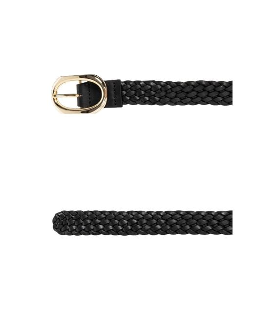 Anine Bing White Braided Leather Belt