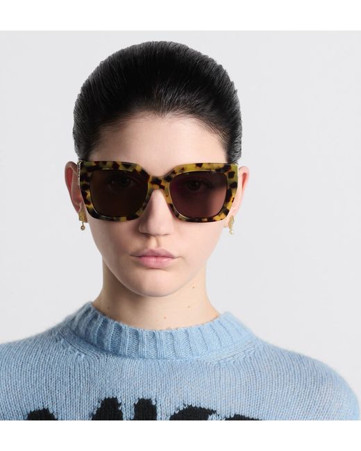 Dior Pink Eyewear Square-Frame Sunglasses