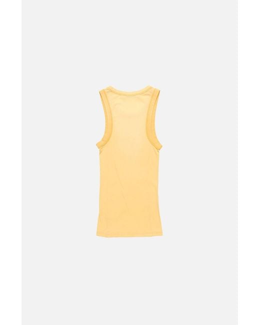 Acne Yellow Sleeveless Tank Top for men