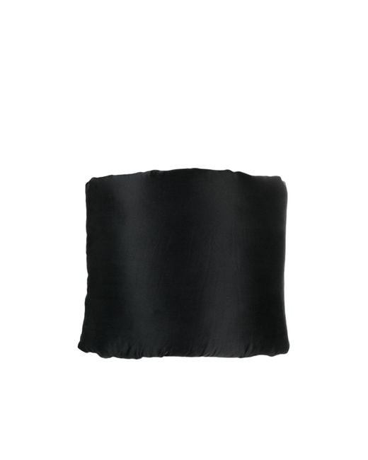 Rick Owens Black Donut Cowl Padded Scarf