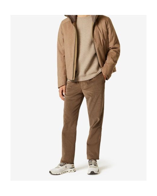 Sease Brown Corduroy Drawstring Pants for men