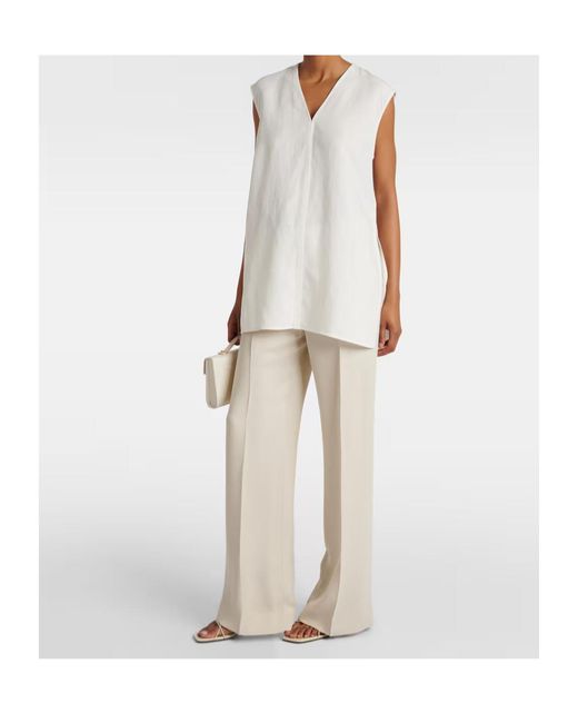 Totême White Square-Toed High-Heeled Sandals