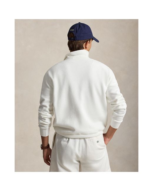 Polo Ralph Lauren White Simple And Comfortable Polo Hoodie for men