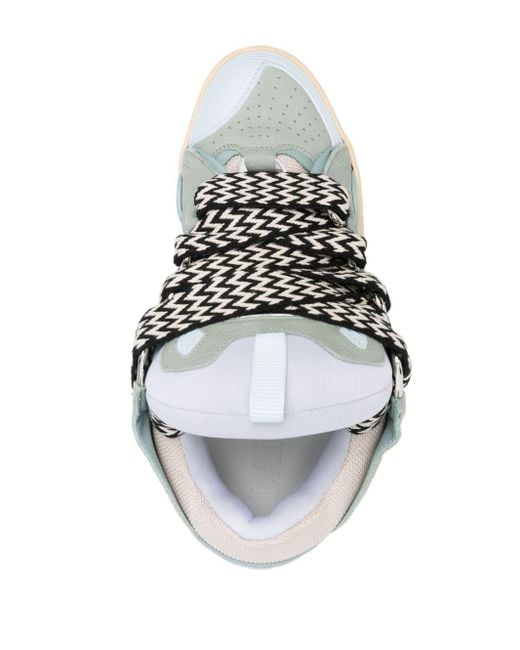 Lanvin Gray Round Toe Sneakers for men