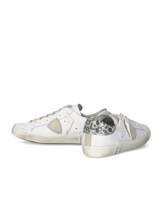 Philippe Model White Prsx Leather Sneakers