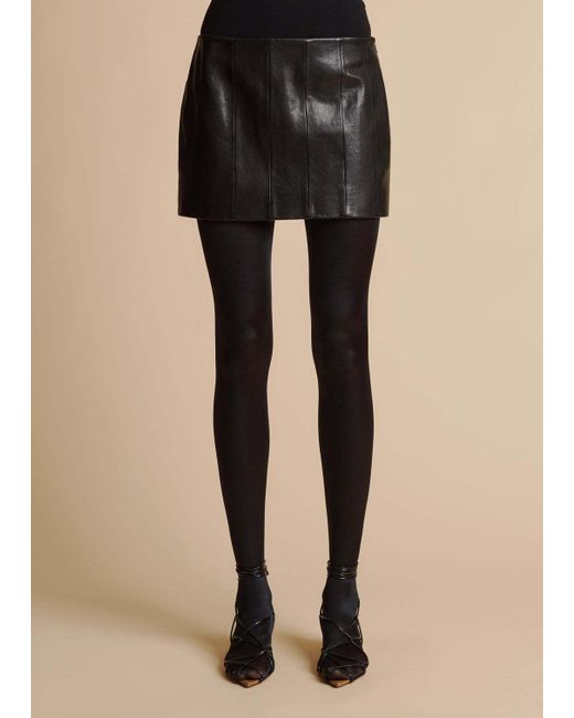 Khaite Black Meelar Panelled Mini Skirt