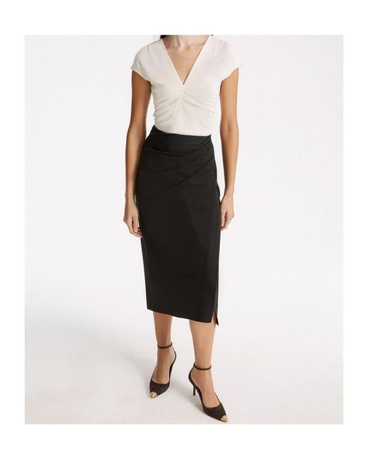Marella Black Draped Skirt