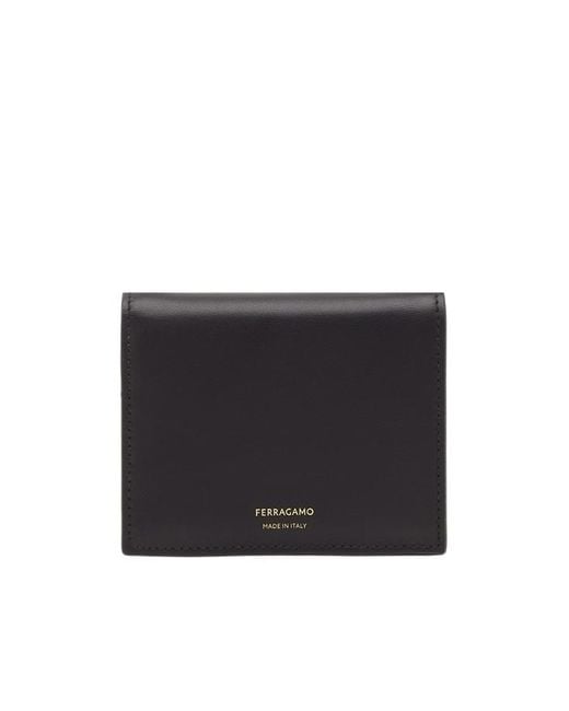 Ferragamo Black Double-Fold Wallet