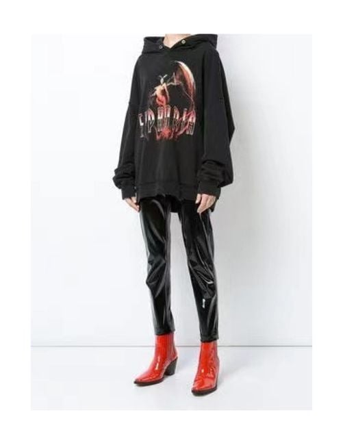 M I S B H V Black Printed Hooded Sweatshirt for men