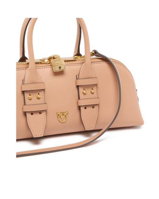 Pinko Pink Bowling Bag Baguette Vitello Morbido