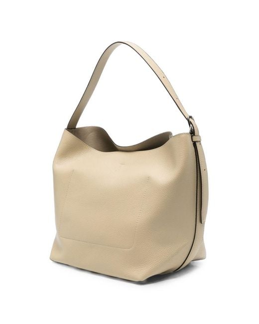 Totême White Letter-Print Shoulder Bag