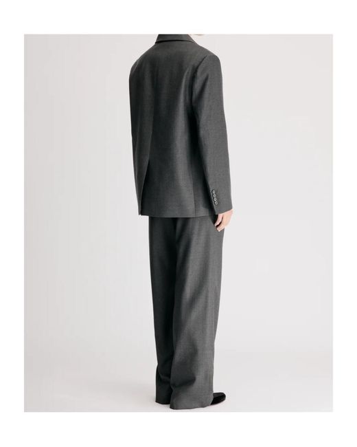 Loulou de Saison Gray Donau Double-Breasted Blazer