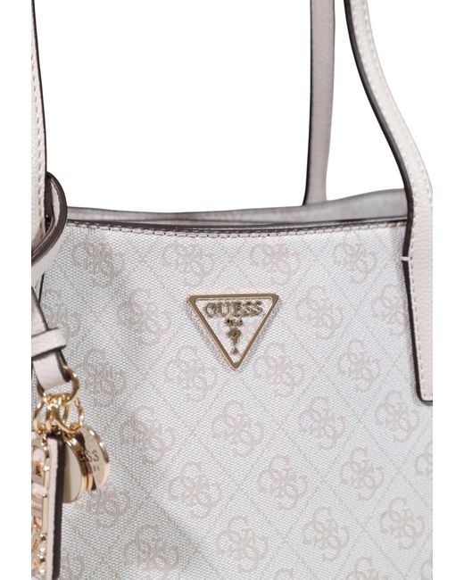 Guess White Patterned Handbag