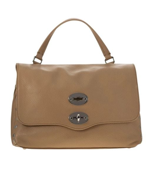 Zanellato Brown Postina Daily Swivel-Button Shoulder Bag