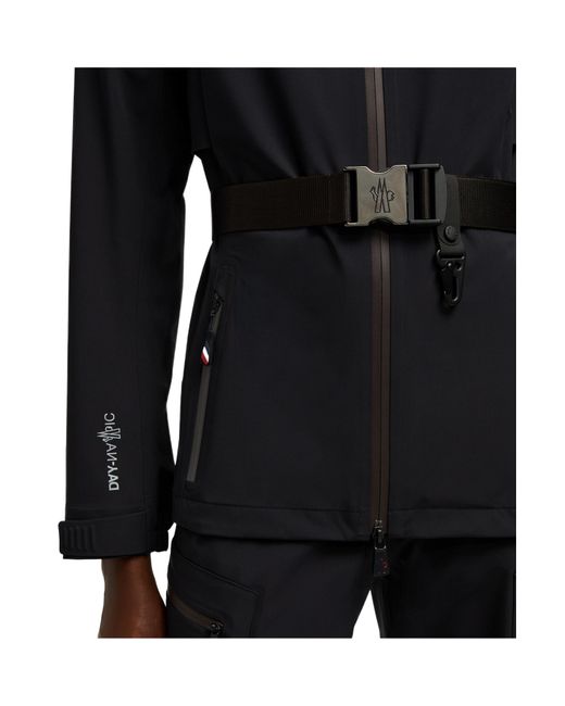 Moncler Black Grenoble Valles Belted Hooded Jacket