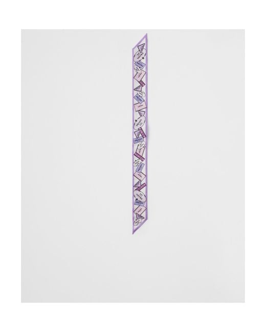 Prada Purple Pattern-Printed Scarf