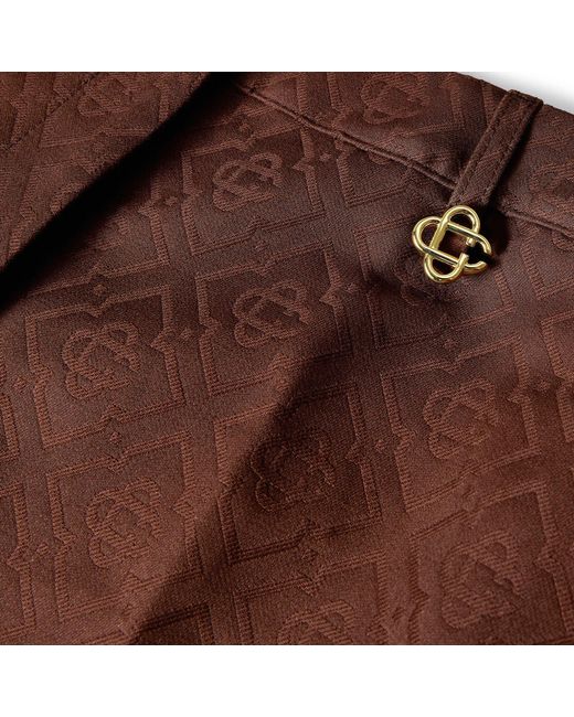 Casablanca Brown Belt Loop Shorts