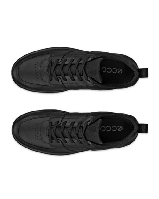 Ecco Black Laced Sneakers for men