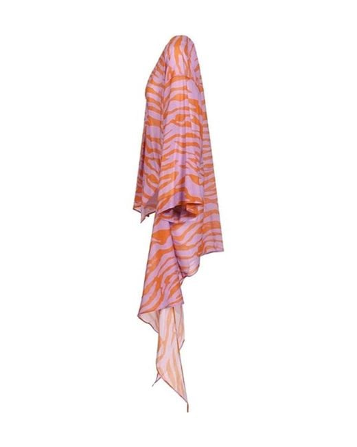 The Attico Red The Zebra Jacquard Mini Dress