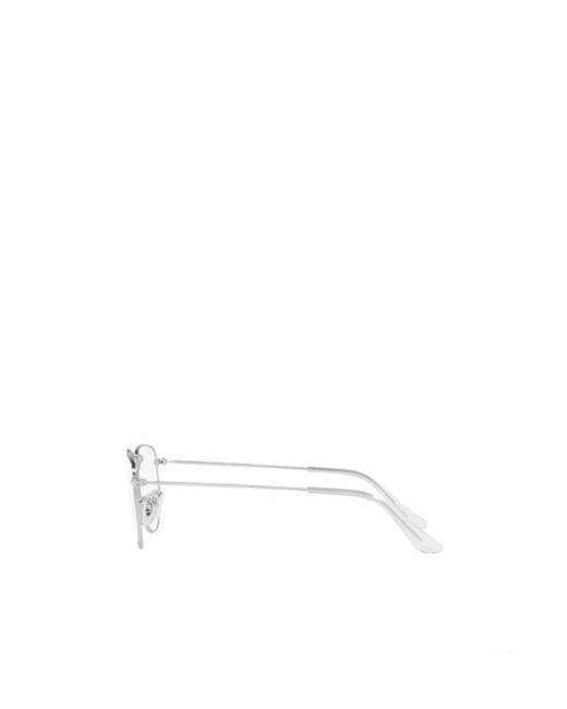 Ray-Ban White Logo Metal Frame Flat Mirror for men