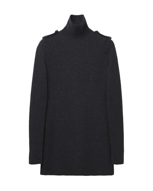 McQueen Blue Ribbed Knit Mini Dress