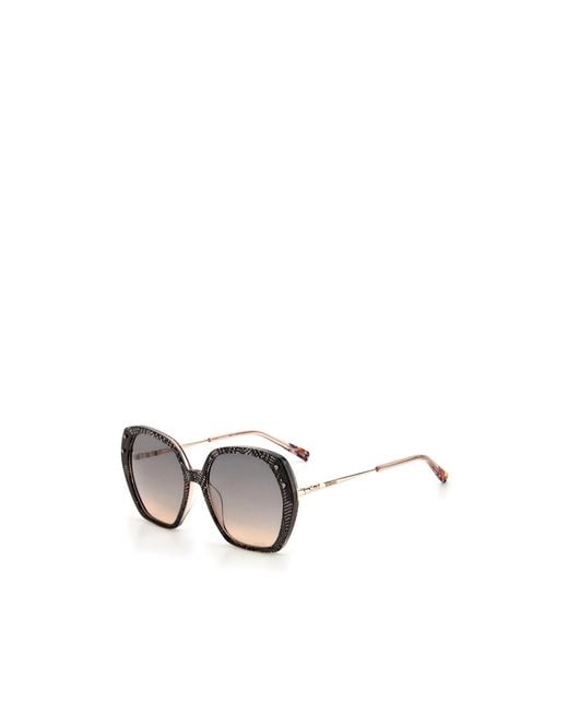 Missoni Metallic Hexagon Frame Sunglasses