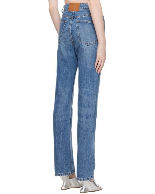 Alexander Wang Blue Stacked High-Rise Slim Jeans