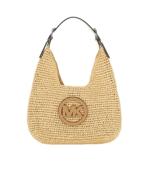 MICHAEL Michael Kors Natural Logo Patch Hobo Bag
