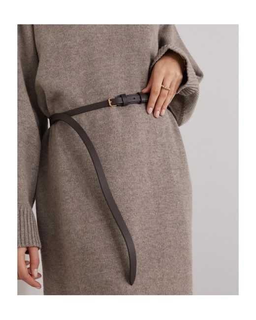 The Row White Leather Waist Belt