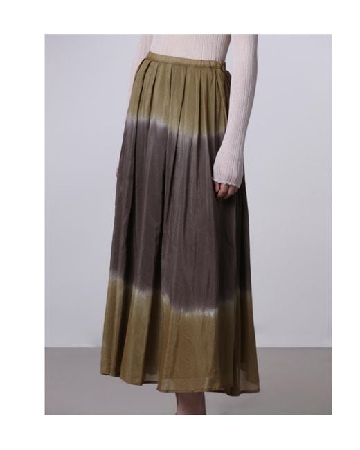 Roberto Collina Multicolor Dip-Dye Midi Skirt