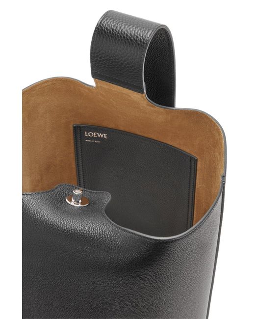 Loewe Black Large Pebble Bucket for men
