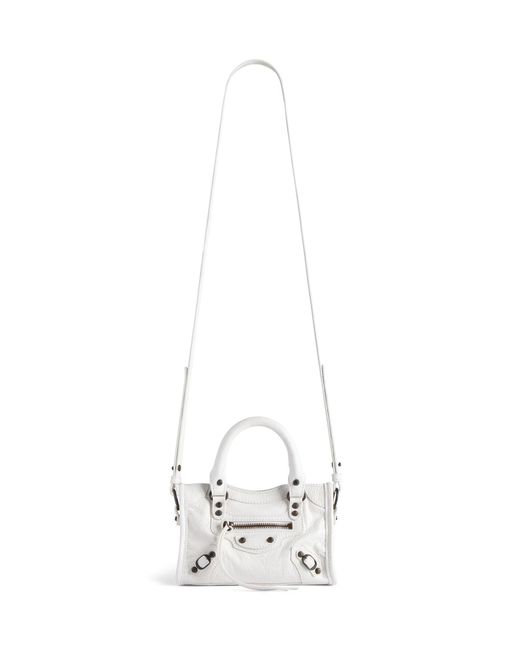Balenciaga White Le City Bag Nano Top Handle Bag