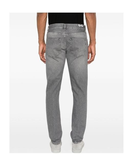 Dondup Gray Button Jeans for men