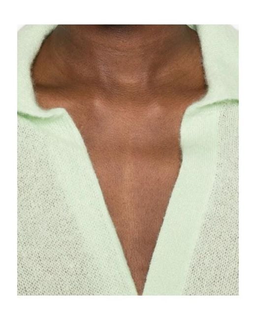 Tom Ford Green V-Neck Collared Sweater