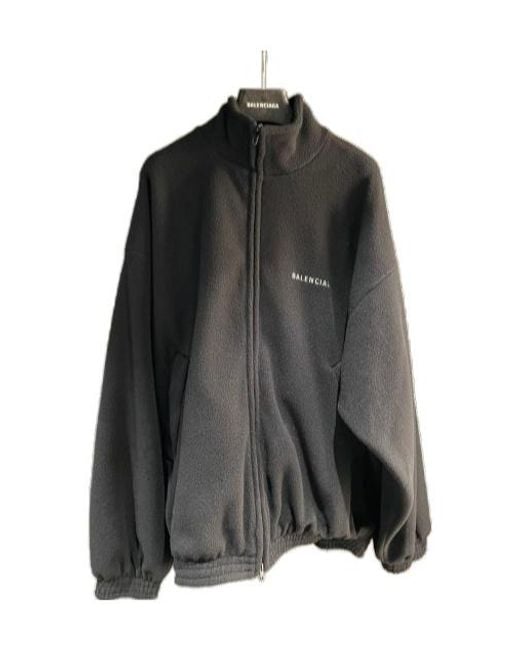 Balenciaga Black Back Zip-Up Jacket for men