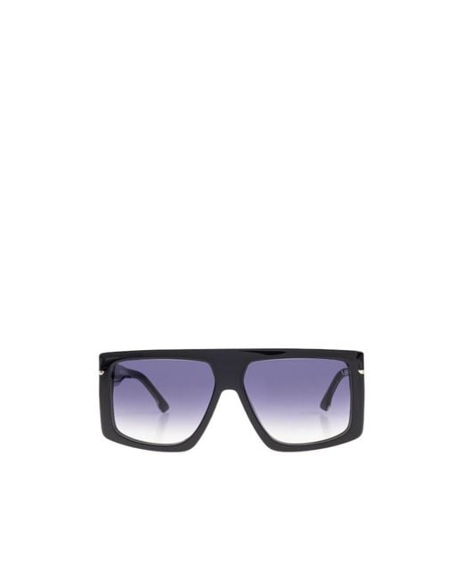 Victoria Beckham Blue Vb 7000 Rectangular Sunglasses