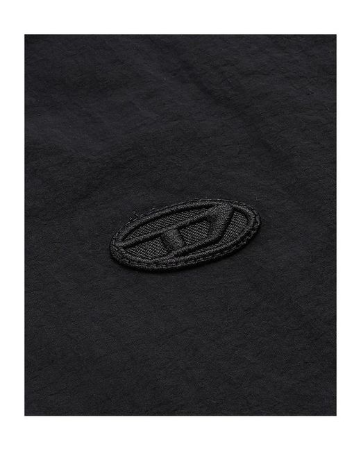 DIESEL Blue J-Askott Logo-Patch Jacket for men