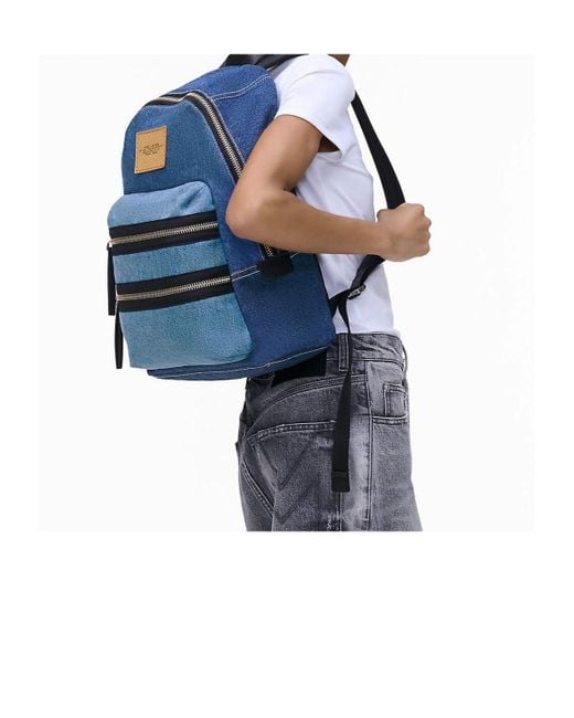 Marc Jacobs Blue Large The Colourblock Denim Backpack