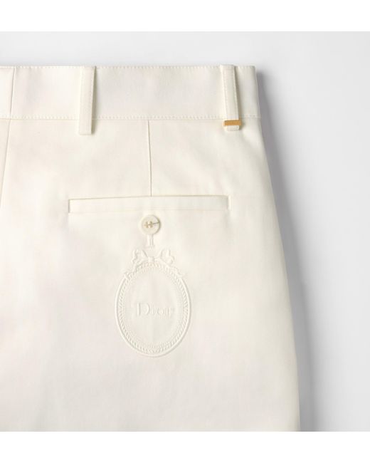 Dior White Médaillon Shorts