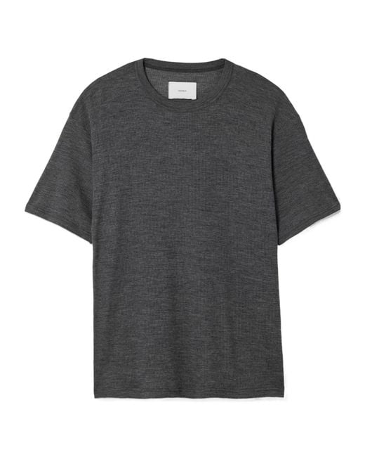 Ssstein Gray Ribbed Wool T-Shirt