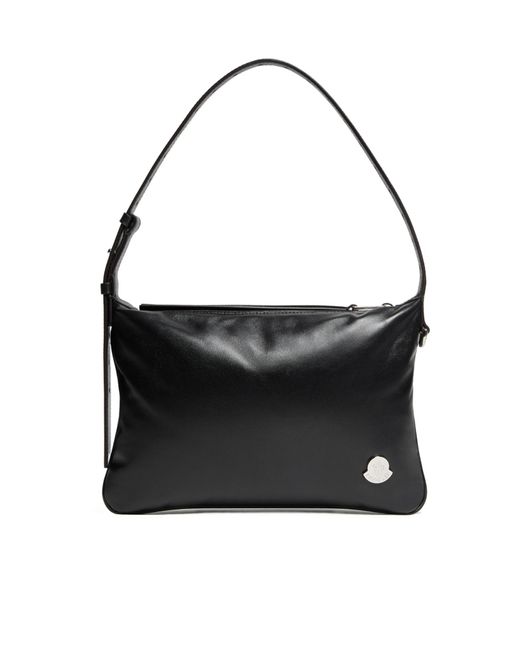 Moncler Black Vetta Zip-Up Shoulder Bag