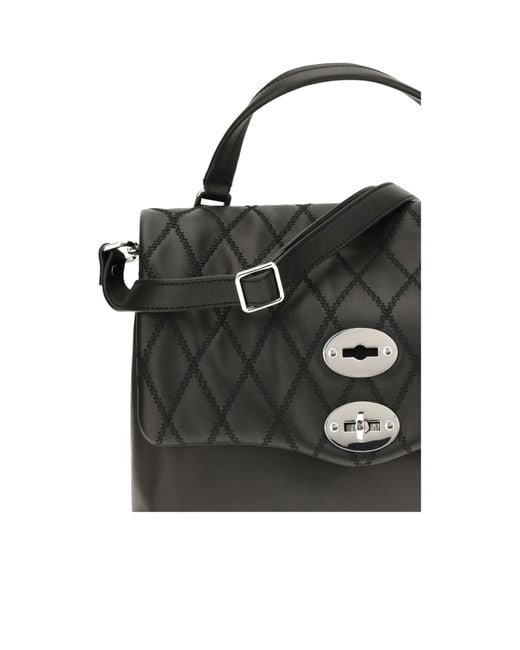 Zanellato Black Flap Shoulder Bag