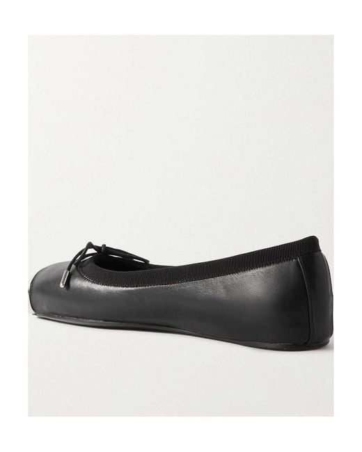 McQueen Black Ballerina Flat Shoes
