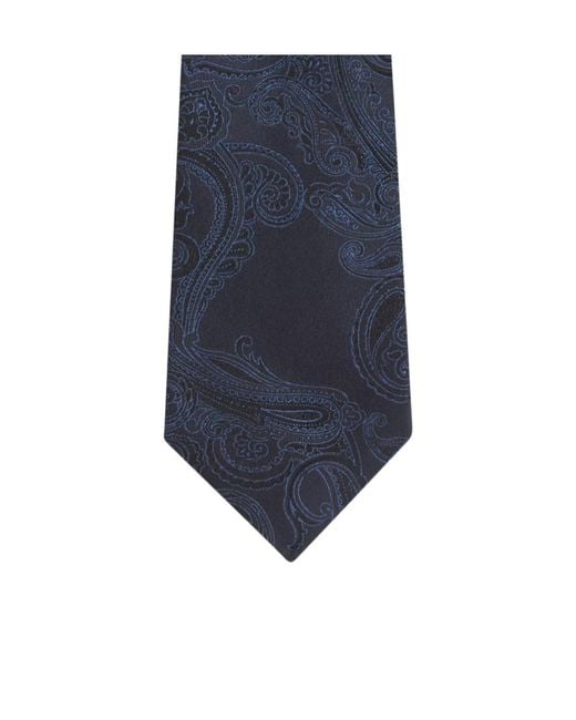 Etro Blue Silk Jacquard Tie With Paisley Motif for men
