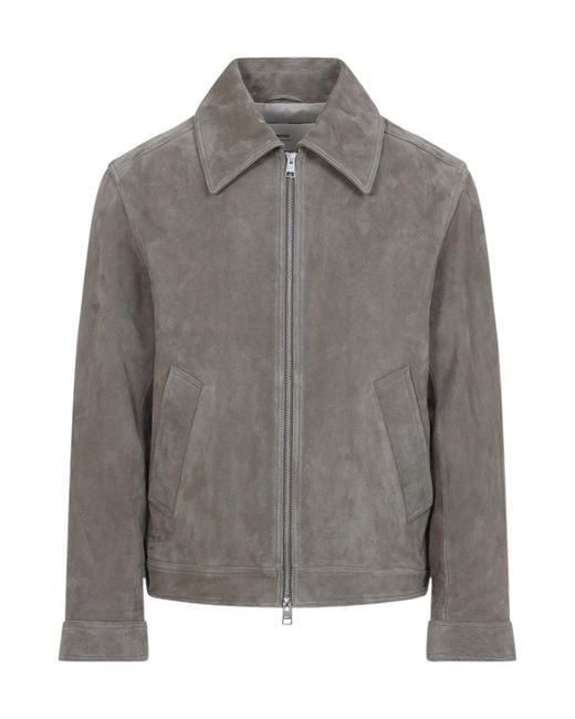 AMI Gray Zipped Jacket for men