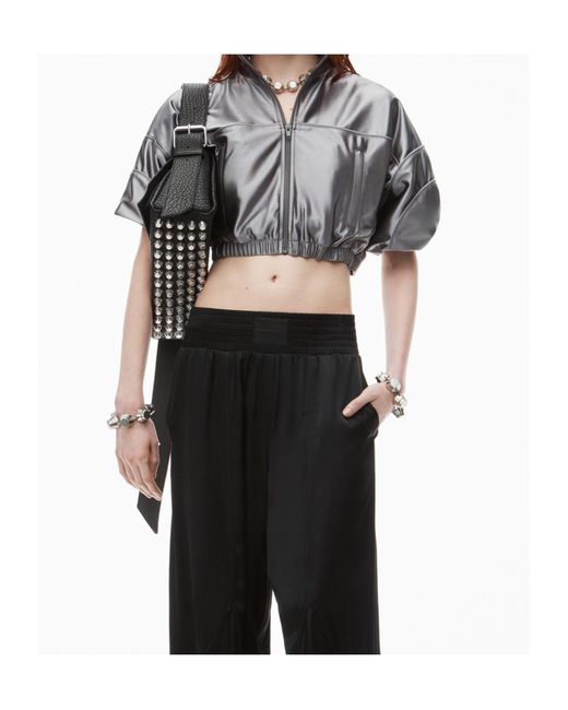 Alexander Wang Black Logo Patch Balloon Pants