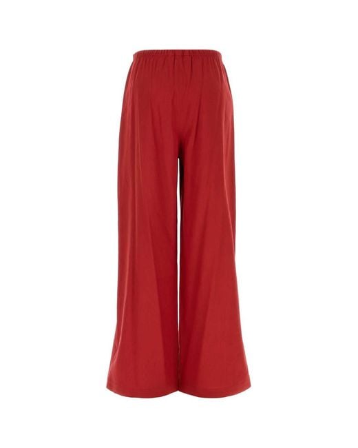 Max Mara Red Destino Wide-Leg Knitted Trousers