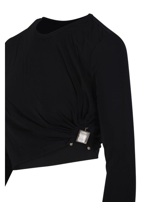 Christopher Esber Black Bezel Quartz Long-Sleeve Top