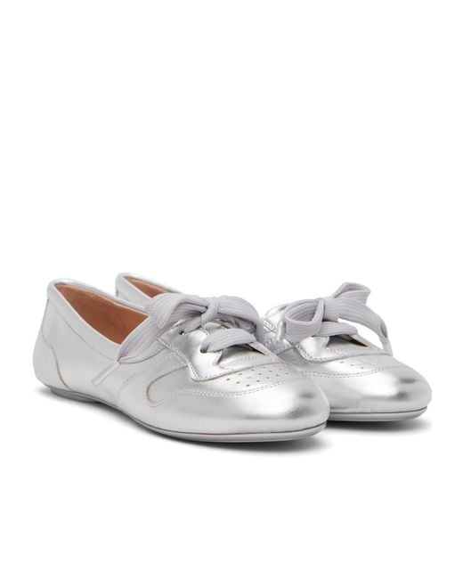 Gianvito Rossi White Vault Ballet Flats