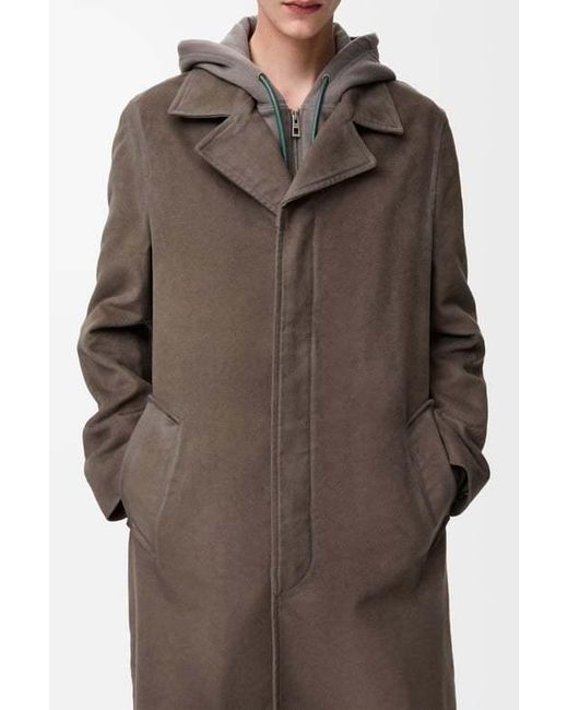 Loewe Brown Cotton Collar Coat for men